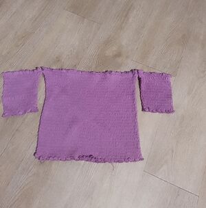 Hot Kiss Lavender Off-Shoulder Blouse